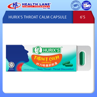 HURIX'S THROAT CALM CAPSULE 6'S