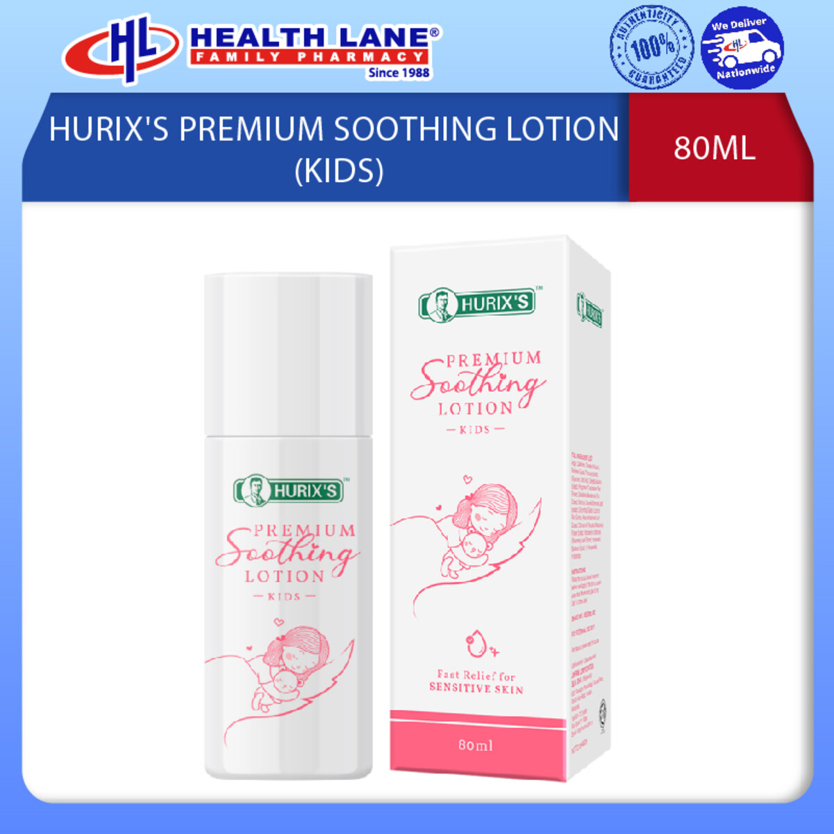 HURIX'S PREMIUM SOOTHING LOSYEN (KIDS) 80ML