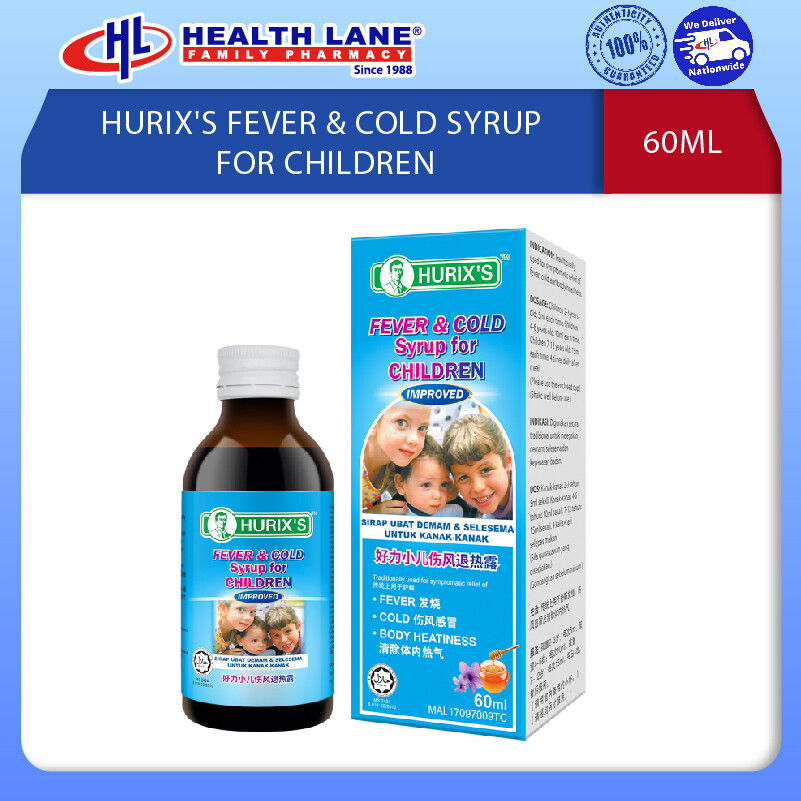 HURIX'S FEVER & COLD SYRUP FOR CHILDREN (60ML)