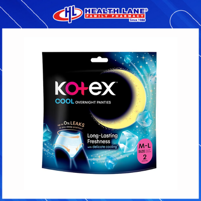 KOTEX OVERNIGHT PANTIES COOL 2S (M/L)  