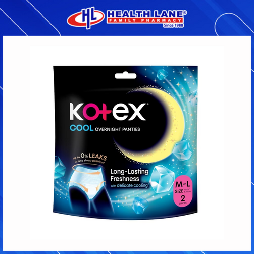 KOTEX OVERNIGHT PANTIES COOL 2S (M/L)  