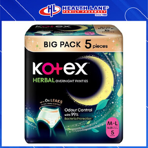 KOTEX OVERNIGHT PANTIES HERBAL 5S (M/L)
