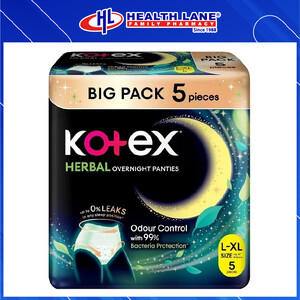 KOTEX OVERNIGHT PANTIES HERBAL 5S (L/XL)