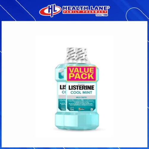 LISTERINE COOL MINT MILD TASTE 750MLX2     