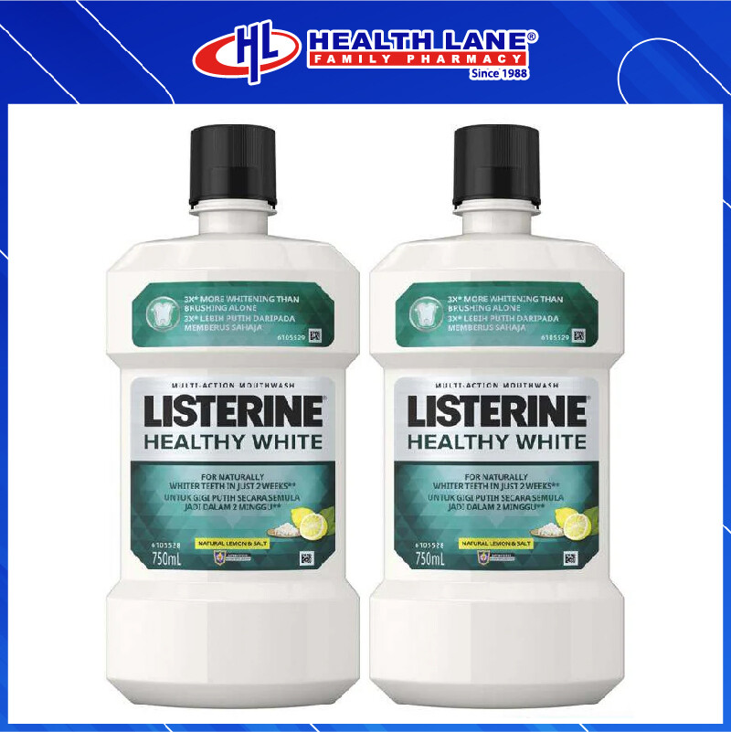 LISTERINE HEALTHY WHITE (750MLX2)