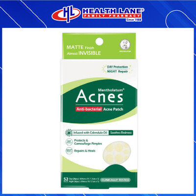 MENTHOLATUM ACNES DAY & NIGHT CALENDULA PATCH ANTI-BAKTERIA 52'S