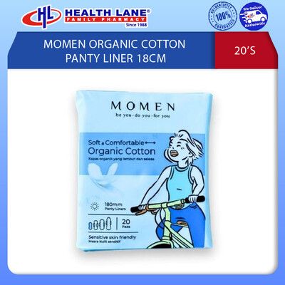 MOMEN ORGANIC COTTON PANTY LINER 18CM 20'S