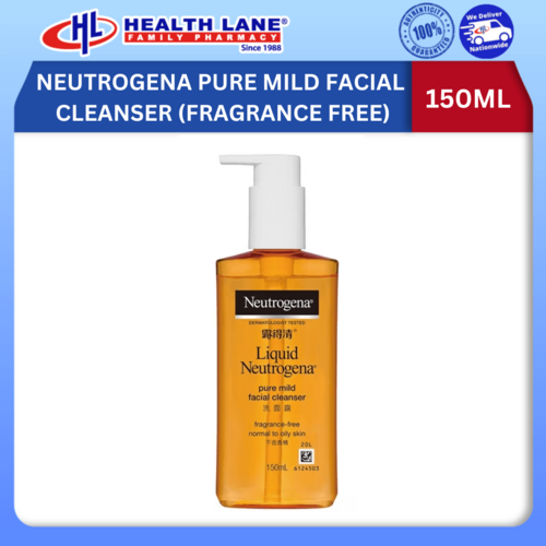 NEUTROGENA PURE MILD FACIAL CLEANSER (TANPA BAU) 150ML