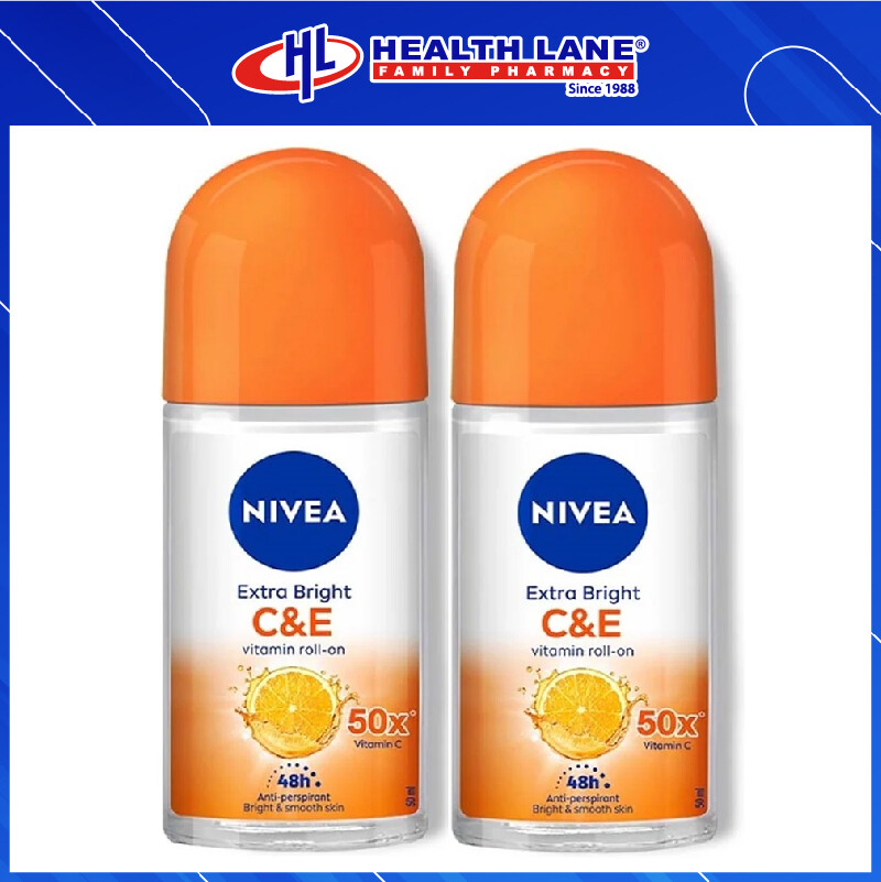 NIVEA DEO EXTRA BRIGHT C&E ROLL ON 50MLX2