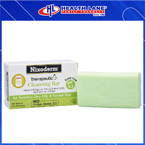 NIXODERM PH5.5 CLEANSING SOAP BAR (100G)