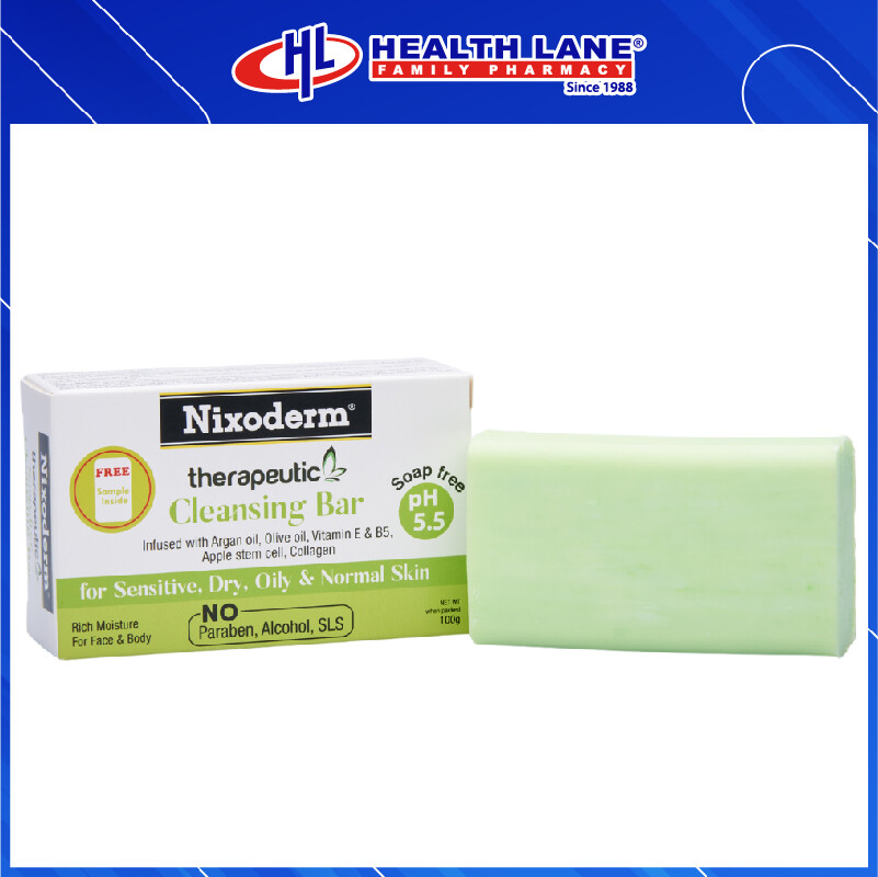 NIXODERM PH5.5 CLEANSING SABUN BAR (100G)