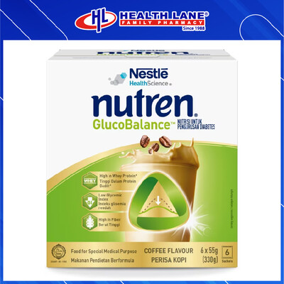 NUTREN GLUCOBALANCE COFFEE 55G X 6 SACHET