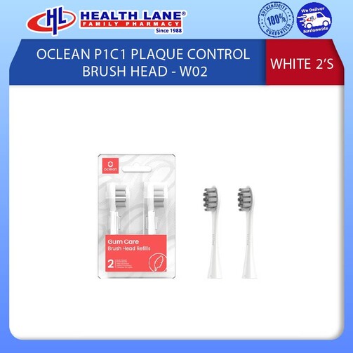 OCLEAN P1C1 PLAQUE CONTROL BRUSH HEAD W02 - WHITE 2'S