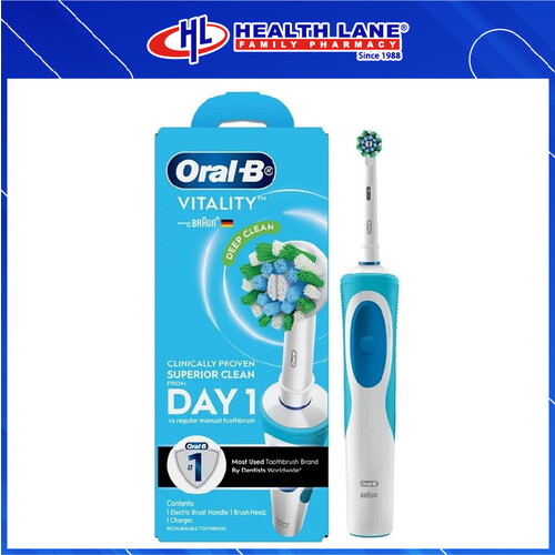ORAL B VITALITY PLUS CROSS ACTION D12 ELECTRIC TOOTHBRUSH (1'S)