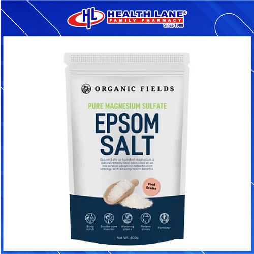 ORGANIC FIELDS EPSOM SALT 400G