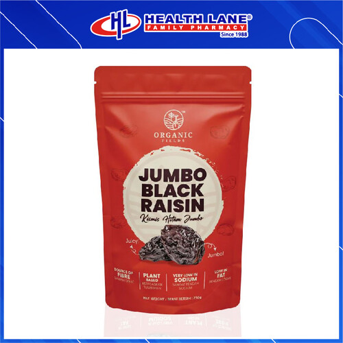 ORGANIC FIELDS USA JUMBO BLACK RAISIN (250G)