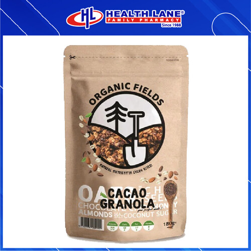 ORGANIC FIELDS CACAO GRANOLA 180GM