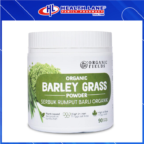 ORGANIC FIELDS ORGANIC BARLEY GRASS POWDER 180G
