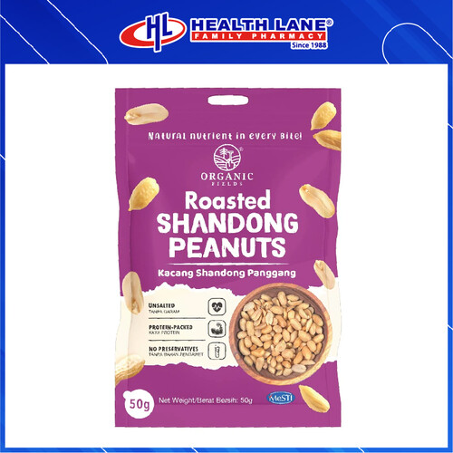 ORGANIC FIELDS ROASTED SHANDONG PEANUT 50G