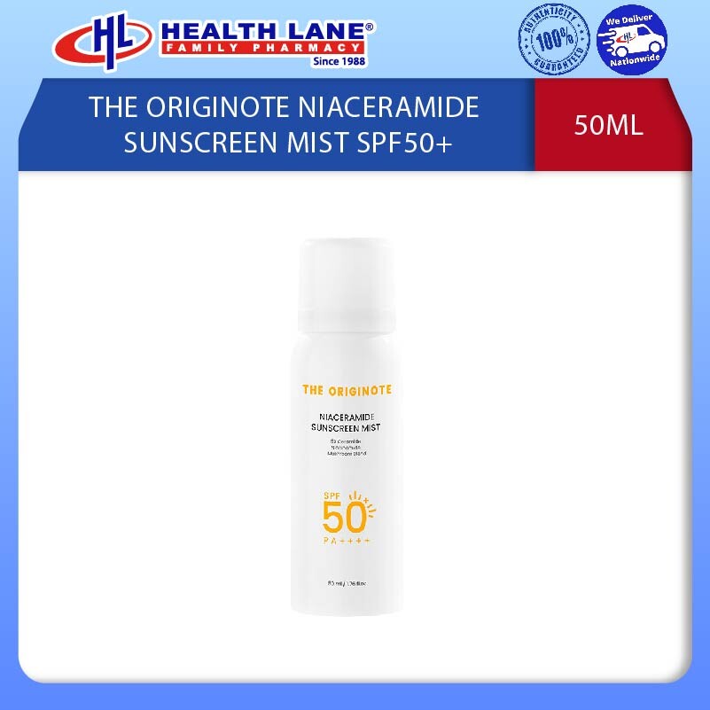 THE ORIGINOTE NIACINAMIDE SUNSCREEN MIST SPF50+ 50ML