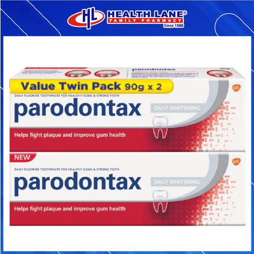 PARODONTAX DAILY FLUORIDE TOOTHPASTE- WHITENING (90Gx2)