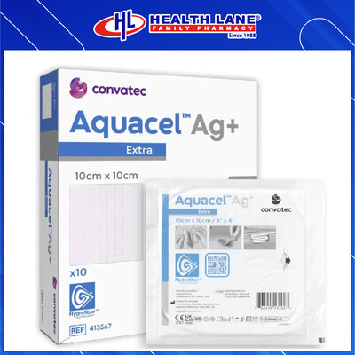 CONVATEC AQUACEL AG+ EXTRA 10X10CM (1'S)