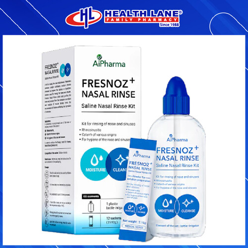 FRESNOZ+ NASAL BOTTLE RINSE KIT 12'S