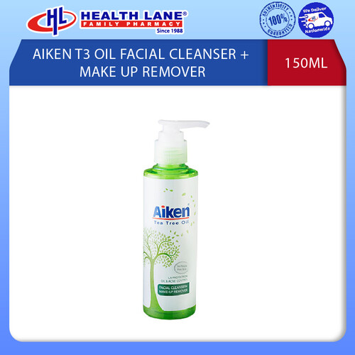 AIKEN T3 OIL FACIAL CLEANSER + CLEANSER MAKEUP - 150ML