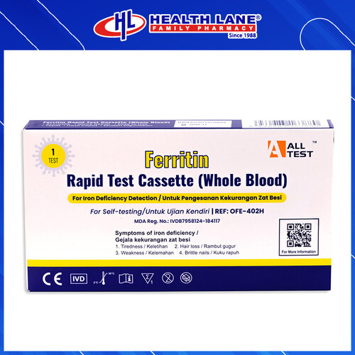ALLTEST FERRITIN RAPID TEST CASSETTE 1'S