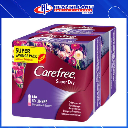 CAREFREE SUPER DRY SCENTED 50'S X 2
