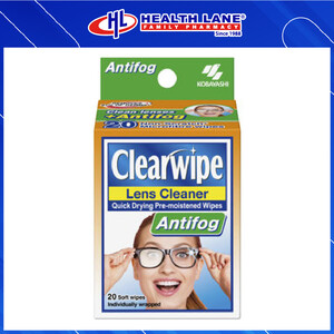 CLEARWET TISSUE LENS CLEANER WITH ANTIFOG 20'S