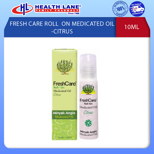 FRESH CARE ROLL ON MEDICATED OIL - CITRUS (10ML)