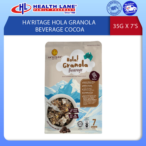 HA'RITAGE HOLA GRANOLA BEVERAGE COCOA 35G X 7'S