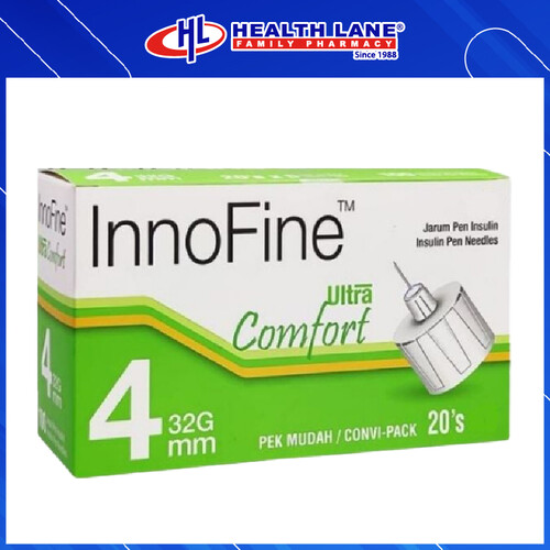 INNOFINE PEN NEEDLE 4MM 32G 20'S