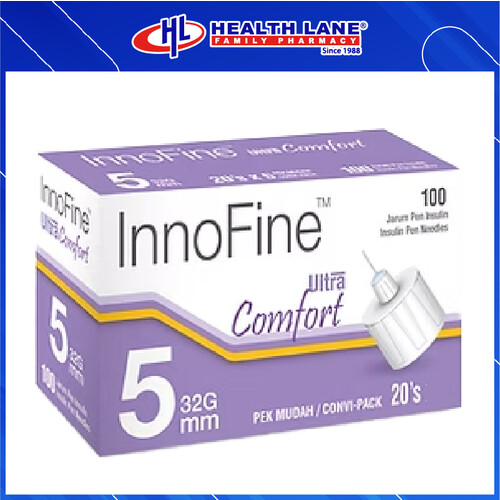 INNOFINE PEN NEEDLE 5MM 32G 20'S