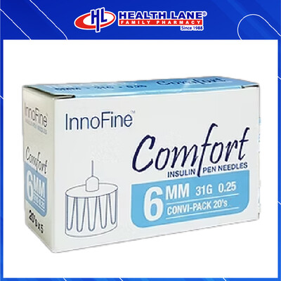 INNOFINE PEN NEEDLE 6MM 31G 20'S