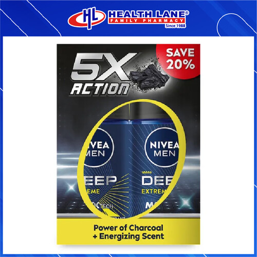 NIVEA DEO (MEN) DEEP EXTREME DEO ROLL ON 50MLX2