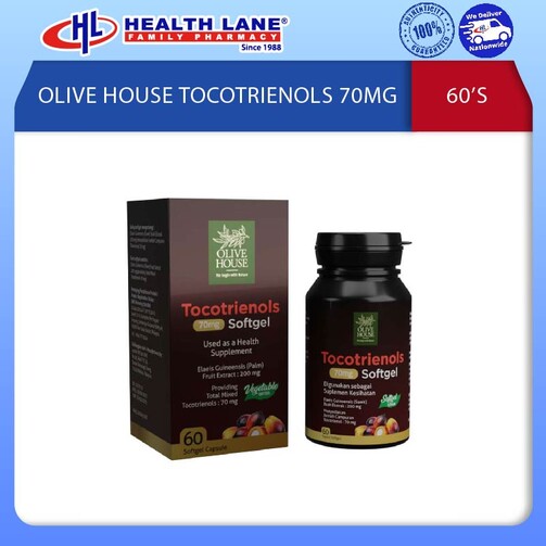 OLIVE HOUSE TOCOTRIENOLS 70MG 60'S