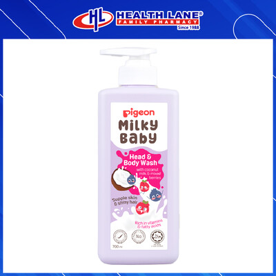 PIGEON MILKY BABY HEAD AND BODY WASH 700ML