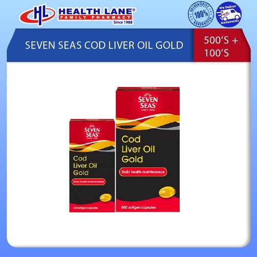 SEVEN SEA COD LIVER MINYAK GOLD (500'S+100'S)