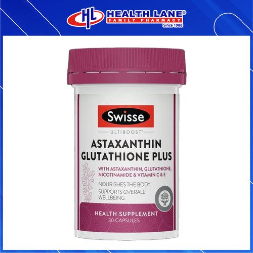 SWISSE ULTIBOOST ASTAXANTHIN GLUTATHIONE PLUS 30'S