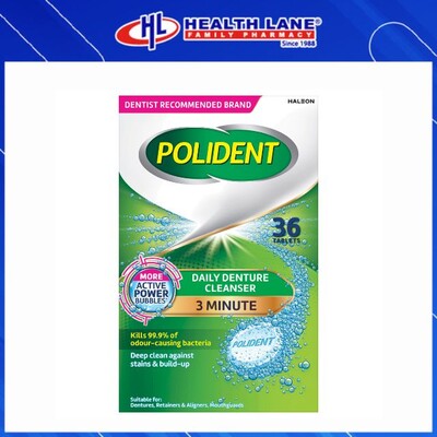 POLIDENT DENTURE CLEANSER TAB (36'S)