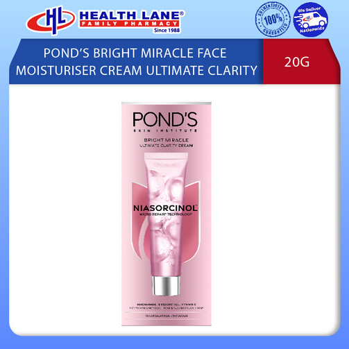 POND’S BRIGHT MIRACLE FACE MOISTURISER CREAM ULTIMATE CLARITY 20G