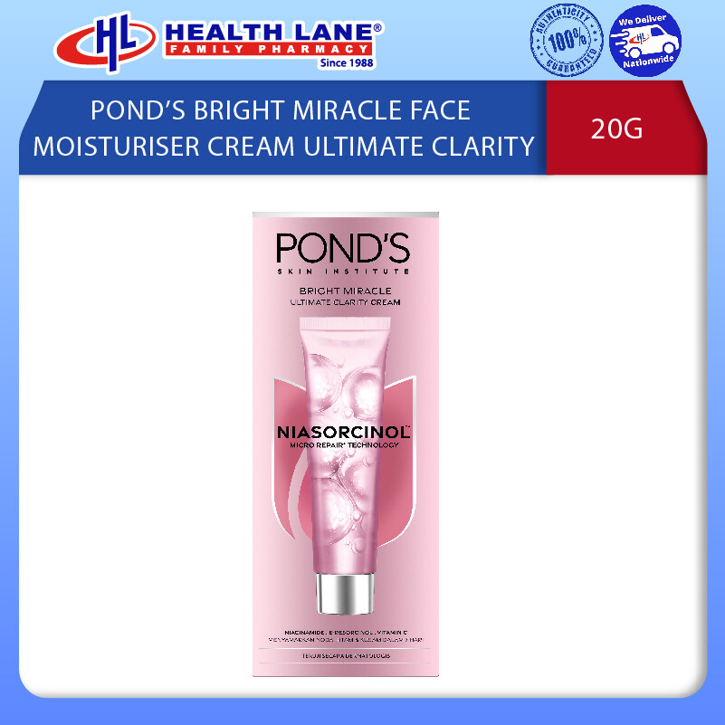 POND’S BRIGHT MIRACLE FACE MOISTURISER CREAM ULTIMATE CLARITY 20G