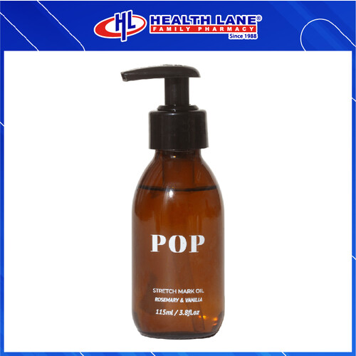 POP NEUTRAL STRETCH MARK OIL - ROSEMARY & VANILLA 115ML