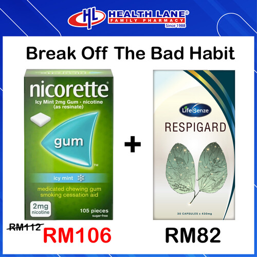 [BUNDLE DEAL] NICORETTE GUMS + LIFESENZE RESPIGARD