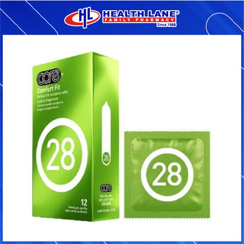 CARE 28 CONDOM COMFORT FIT 12'S