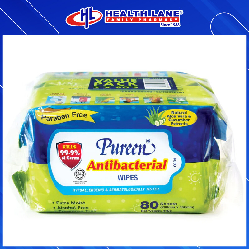 PUREEN ANTI BACTERIAL BAYI TISSUE LEMBAP (80'Sx2)