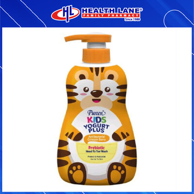 PUREEN KIDS YOGURT + PREBIOTICS HEAD TO TOE WASH - ANTIBACTERIAL CRIMSON BERRY (700ML)