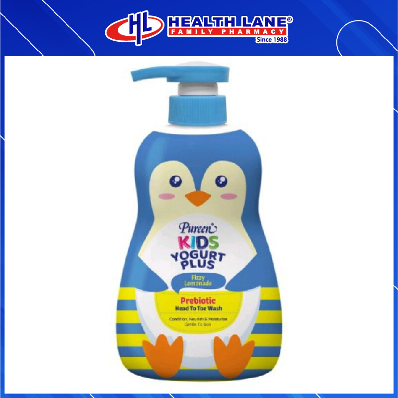 PUREEN KIDS YOGURT + PREBIOTICS HEAD TO TOE WASH - FIZZY LEMONADE (700ML)